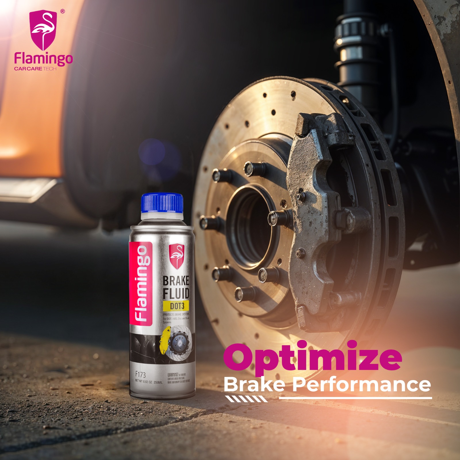 FLAMINGO BRAKE FLUID DOT3 250ML - Image 3