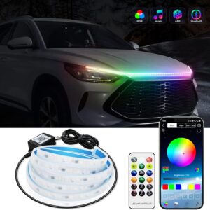 UNIVERSAL MULTI COLOR CAR UNDER HOOD LIGHT (MOBILE APP+REMOTE CONTROL)