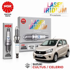 SPARK PLUGS (KR7AI) FOR SUZUKI CULTUS CELERIO (2018-ON)-NGK JAPAN GENUINE