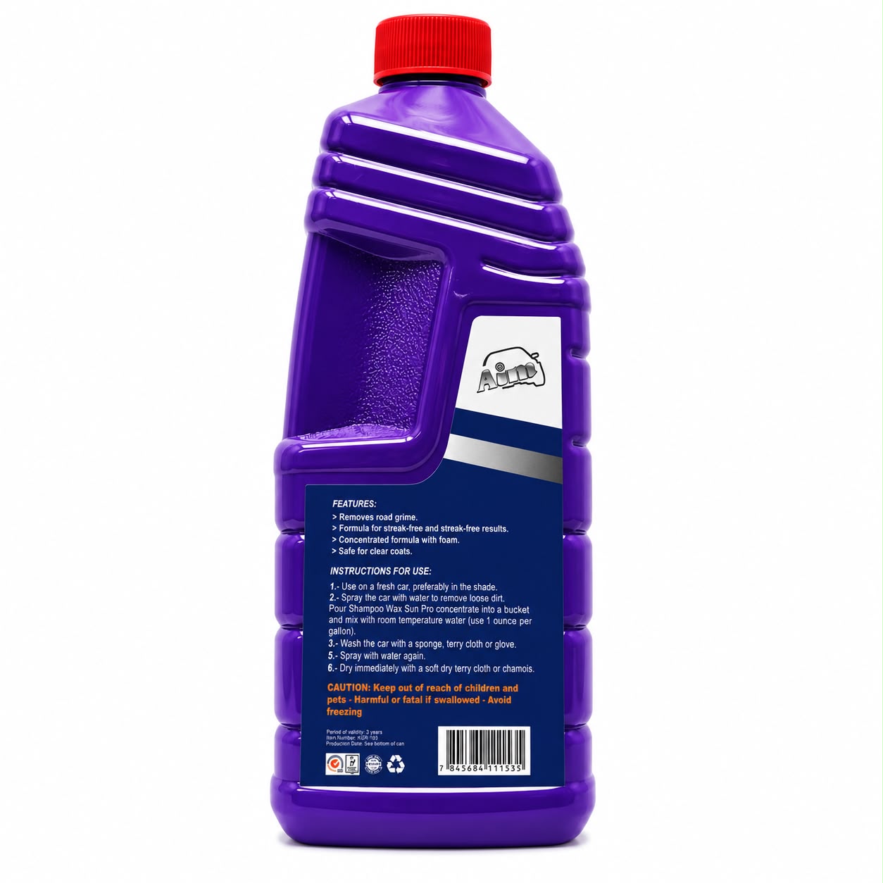 AIM WASH & WAX SHAMPOO 1 LITRE - Image 2