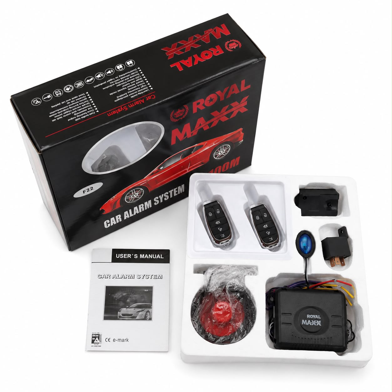 ROYAL MAXX FULL KIT CAR ALARM SYSTEM F22