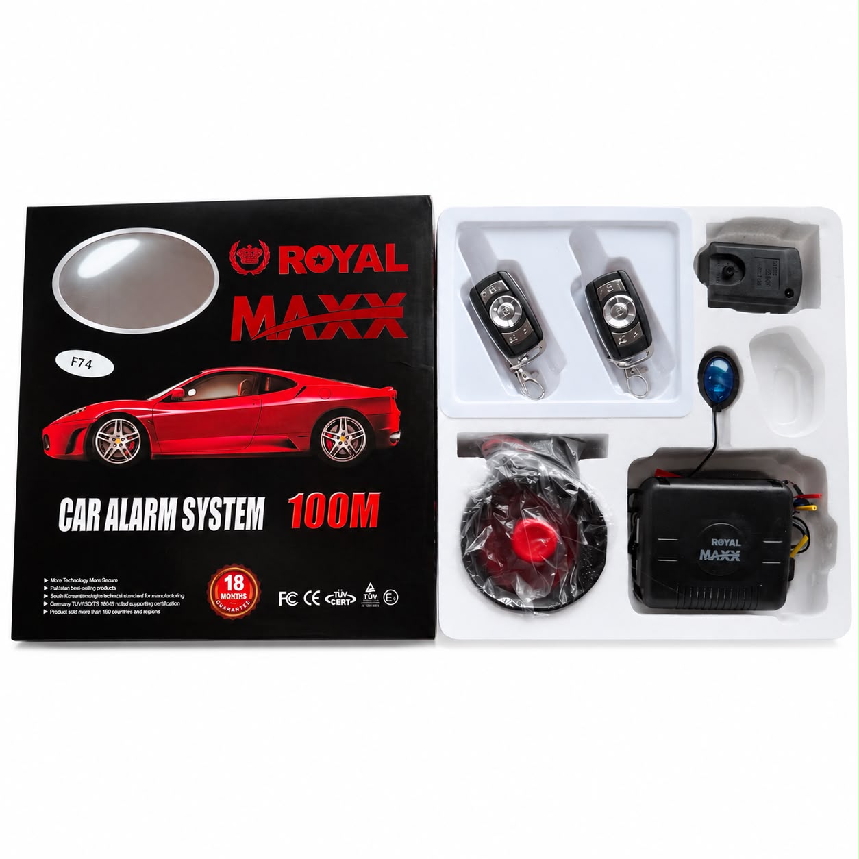 ROYAL MAXX FULL KIT CAR ALARM SYSTEM F74