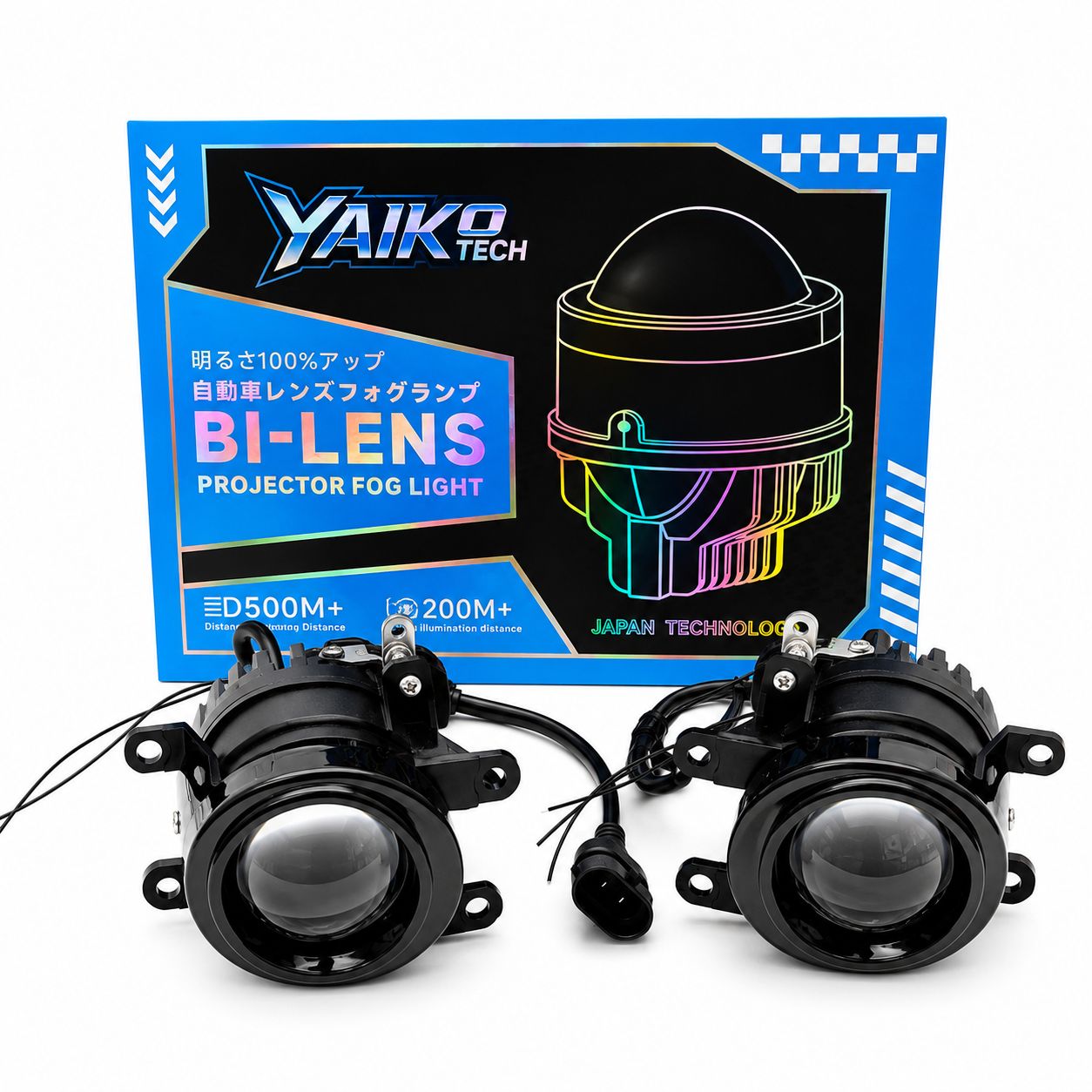 YAIKO TECH BI-LENS PROJECTOR LED FOG LAMPS FOR TOYOTA YARIS HATCHBACK (2021-ON)-3 IN 1 COLOR - Image 5