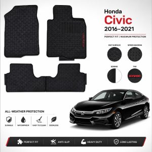 LATEX RUBBER MATS FOR HONDA CIVIC (2016-2021)